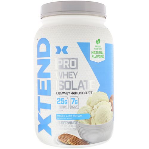 Scivation, Xtend Pro, Whey Isolate, Vanilla Ice Cream, 1.78 lb (810 g) فوائد