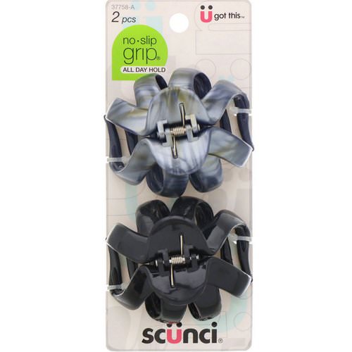 Scunci, No Slip Grip, All Day Hold, Octopus Jaw Clips, 2 Pieces فوائد