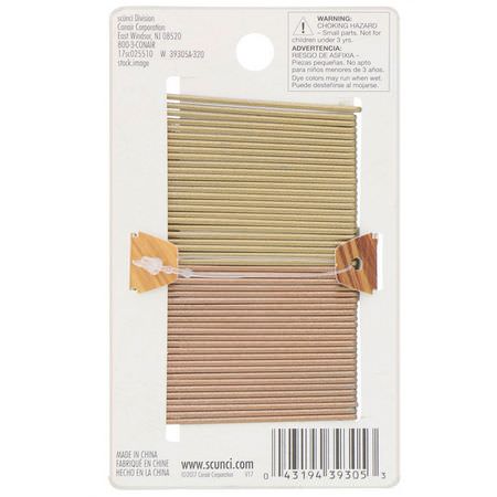 Scunci, No Slip Grip, Color Match Bobby Pins, Blonde, 50 Pieces:الشعر
