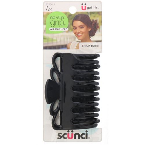 Scunci, No Slip Grip, Jaw Clip, All Day Hold for Thick Hair, 1 Jaw Clip فوائد