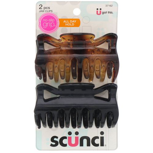Scunci, No Slip Grip, Jaw Clips, All Day Hold, 2 Jaw Clips فوائد