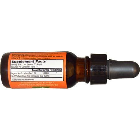 SeaBuckWonders, Organic Himalayan Sea Buckthorn Berry Oil, 0.45 fl oz (13.3 ml):Omega-7, Omegas EPA DHA