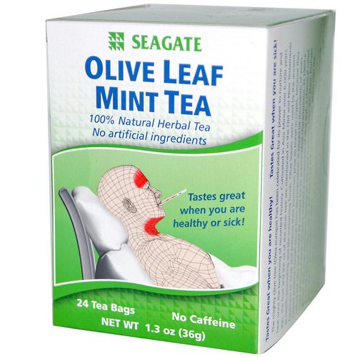 Seagate, Olive Leaf Mint Tea, 24 Tea Bags, 1.3 oz (36 g) فوائد