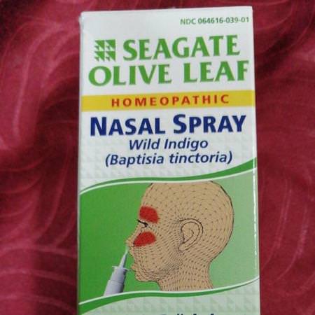 Seagate Olive Leaf Nasal Spray - بخاخ الأنف, غسل الجي,ب الأنفية, الأنف, الإسعافات الأ,لية