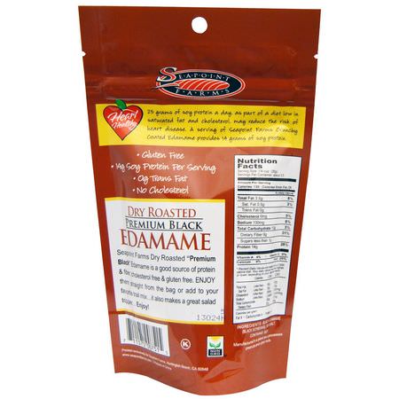 Seapoint Farms, Dry Roasted Premium Black Edamame, Sea Salt, 3.5 oz (99 g):Edamame, الخضار