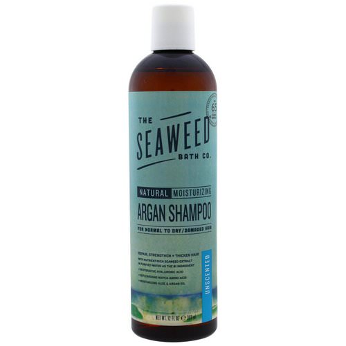 The Seaweed Bath Co, Natural Moisturizing Argan Shampoo, Unscented, 12 fl oz (360 ml) فوائد
