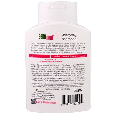 Sebamed USA, Everyday Shampoo, 6.8 fl oz (200 ml):شامب, العناية بالشعر