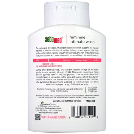 Sebamed USA, Feminine Intimate Wash, 6.8 fl oz (200 ml):النظافة الأنثوية, حمام