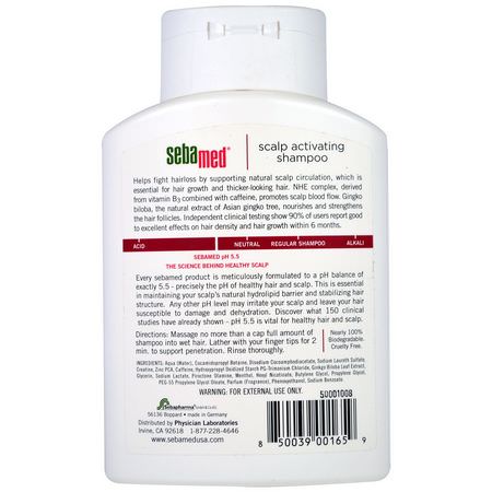 Sebamed USA, Scalp Activating Shampoo, for Thinning Hair, 6.8 fl oz (200 ml):فر,ة الرأس ,العناية بالشعر