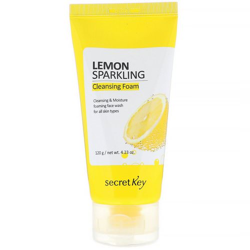 Secret Key, Lemon Sparkling Cleansing Foam, 4.23 oz (120 g) فوائد