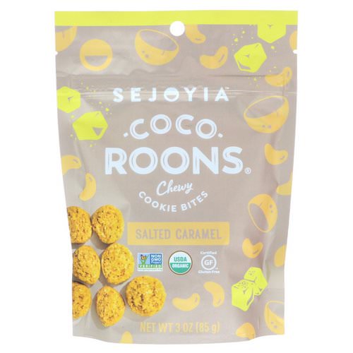 Sejoyia, Coco-Roons, Chewy Cookie Bites, Salted Caramel, 3 oz (85 g) فوائد