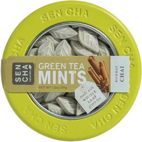 Sencha Naturals, Green Tea Mints, Bombay Chai, 1.2 oz (35 g) فوائد