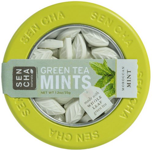 Sencha Naturals, Green Tea Mints, Moroccan Mint, 1.2 oz (35 g) فوائد