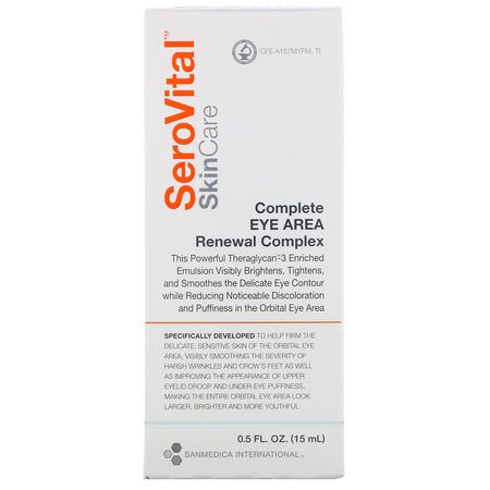SeroVital, Complete Eye Area, Renewal Complex, 0.5 fl oz (15 ml):العلاجات, كريم العين