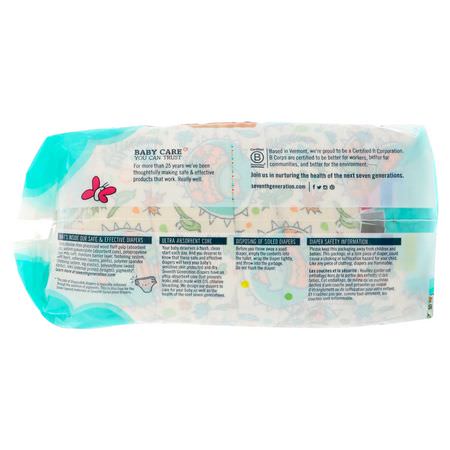 Seventh Generation Disposable Diapers - حفاضات يمكن التخلص منها ,حفاضات أطفال