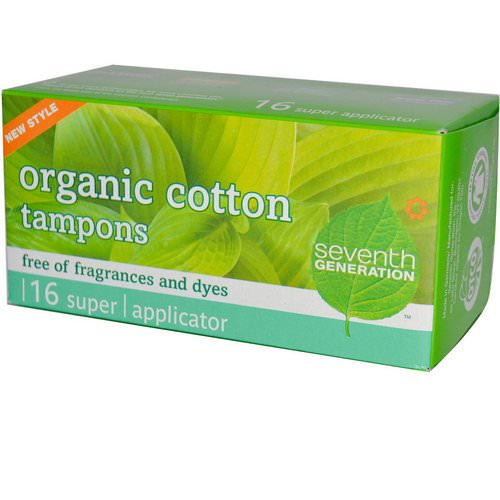 Seventh Generation, Organic Cotton Tampons, Super, Fragrance and Dye Free, 16 Tampons فوائد
