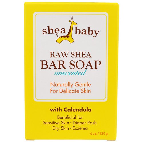 Shea Baby Shea Mama, Raw Shea Bar Soap, Unscented, 4 oz (120 g) فوائد