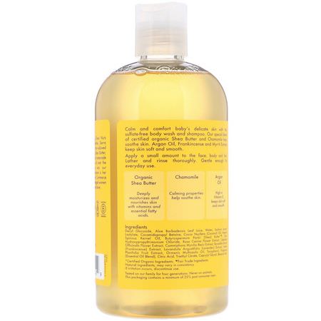 SheaMoisture, Baby Wash & Shampoo, With Frankincense & Myrrh, 13 fl oz (384 ml):جل الاستحمام, غس,ل جسم الطفل
