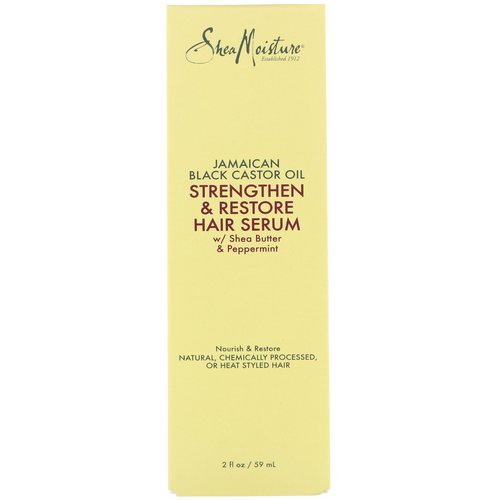 SheaMoisture, Jamaican Black Castor Oil, Strengthen & Restore Hair Serum, 2 fl oz (59 ml) فوائد