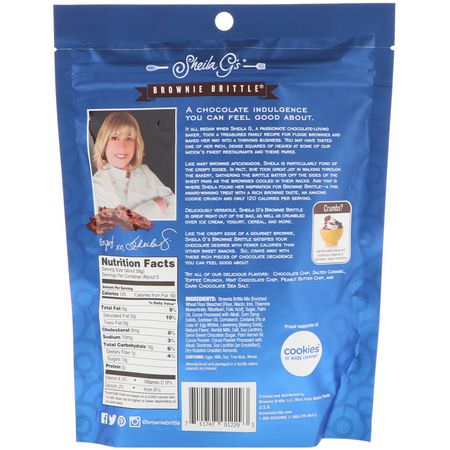 Sheila G's, Brownie Brittle, Chocolate Almond, 5 oz (142 g):ملفات تعريف الارتباط ,ال,جبات الخفيفة