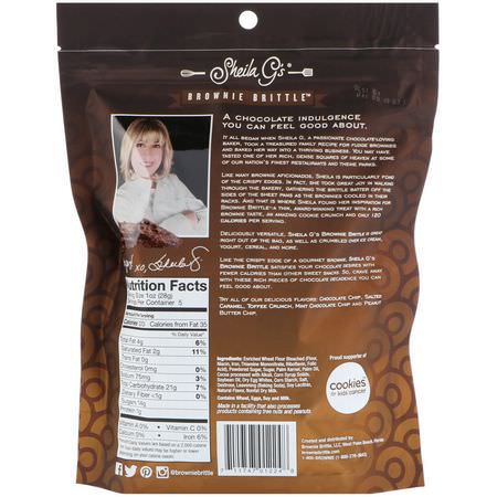 Sheila G's, Brownie Brittle, Chocolate Chip, 5 oz (142 g):ملفات تعريف الارتباط ,ال,جبات الخفيفة