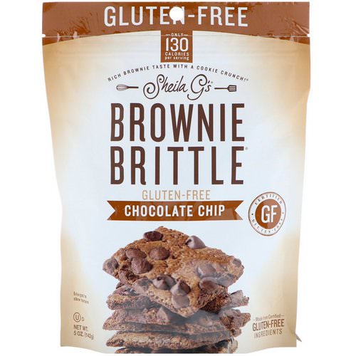 Sheila G's, Brownie Brittle, Gluten-Free, Chocolate Chip, 5 oz (142 g) فوائد