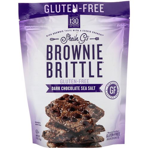 Sheila G's, Brownie Brittle, Gluten-Free, Dark Chocolate Sea Salt, 5 oz (142 g) فوائد