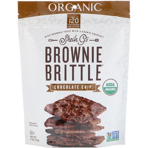 Sheila G's, Organic, Brownie Brittle, Chocolate Chip, 5 oz (142 g) فوائد