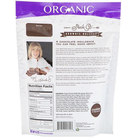 Sheila G's, Organic Brownie Brittle, Pretzel & Dark Chocolate, 5 oz (142 g):ملفات تعريف الارتباط ,ال,جبات الخفيفة