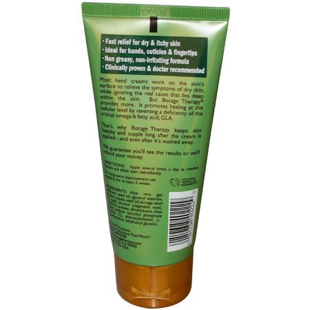 Shikai, Borage Therapy, Hand Cream, Aloe Vera Gel, Unscented, 2.5 fl oz (73 ml):حكة في الجلد, جافة