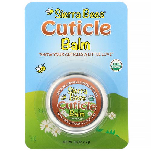 Sierra Bees, Cuticle Care Balm, Geranium, Orange & Lemongrass, 0.6 oz (17 g) فوائد