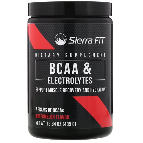 Sierra Fit, BCAA & Electrolytes, 7G BCAAs, Watermelon, 15.34 oz (435 g) فوائد