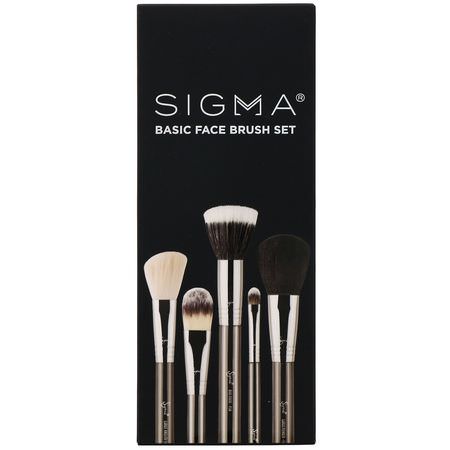 Sigma, Basic Face Brush Set, 5 Piece Set:هدايا الماكياج, فرش المكياج