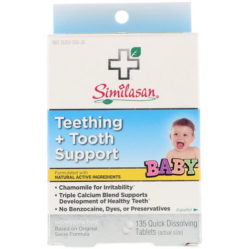 Similasan, Baby Teething + Tooth Support, 135 Quick Dissolving Tablets فوائد