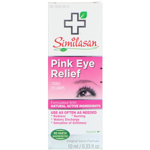 Similasan, Pink Eye Relief, Sterile Eye Drops, 0.33 fl oz (10 ml) فوائد