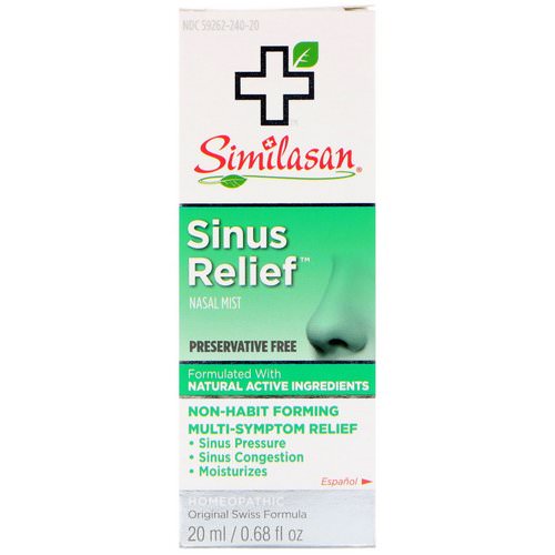 Similasan, Sinus Relief Nasal Mist, 0.68 fl oz (20 ml) فوائد