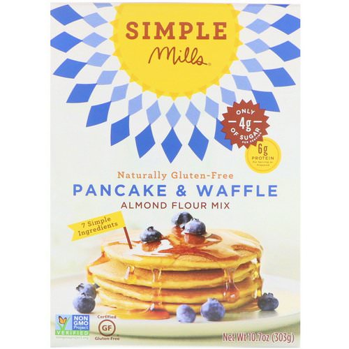 Simple Mills, Naturally Gluten-Free, Almond Flour Mix, Pancake & Waffle, 10.7 oz (303 g) فوائد