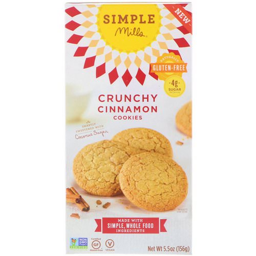 Simple Mills, Naturally Gluten-Free, Crunchy Cookies, Cinnamon, 5.5 oz (156 g) فوائد