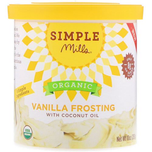 Simple Mills, Organic, Vanilla Frosting with Coconut Oil, 10 oz (283 g) فوائد