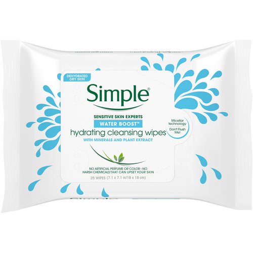 Simple Skincare, Hydrating Cleansing Wipes, 25 Wipes فوائد