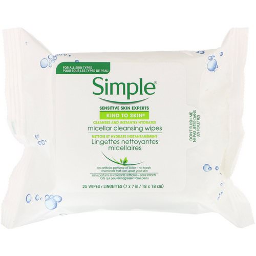 Simple Skincare, Micellar Cleansing Wipes, 25 Wipes فوائد