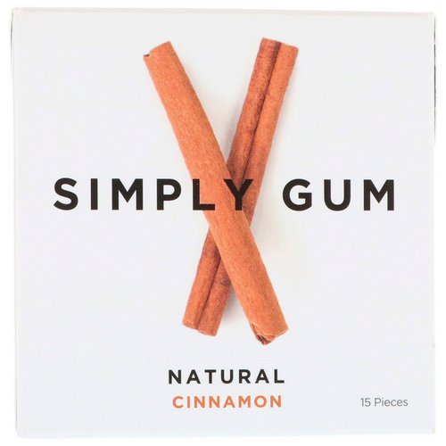Simply Gum, Gum, Natural Cinnamon, 15 Pieces فوائد