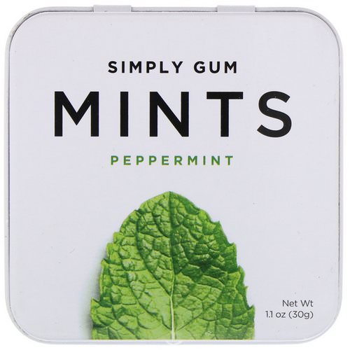 Simply Gum, Mints, Peppermint, 1.1 oz (30 g) فوائد