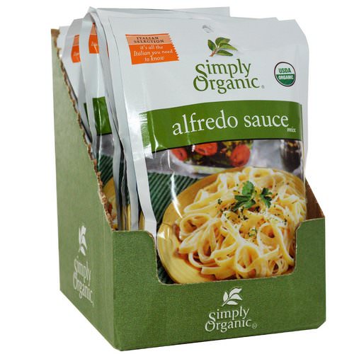 Simply Organic, Alfredo Sauce Mix, 12 Packets, 1.48 oz (42 g) Each فوائد