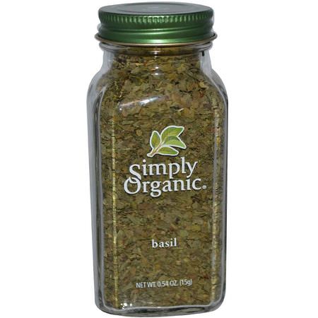 Simply Organic, Basil, 0.54 oz (15 g):باسيل, ت,ابل