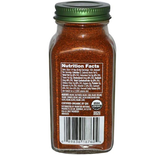 Simply Organic, Chili Powder, 2.89 oz (82 g) فوائد