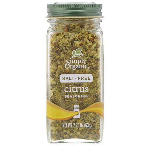 Simply Organic, Citrus Seasoning, Salt-Free, 2.20 oz (63 g) فوائد
