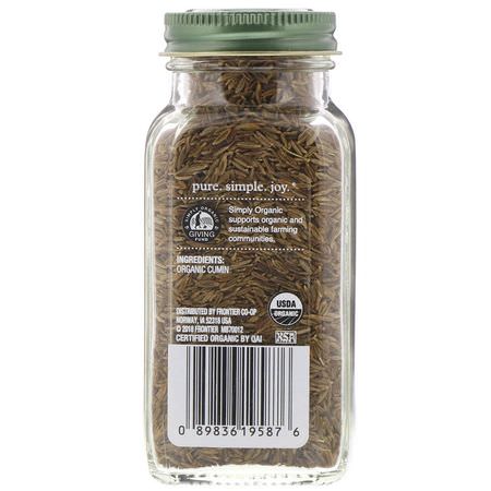 Simply Organic, Cumin Seed, 3.00 oz (85 g):كم,ن, بهارات