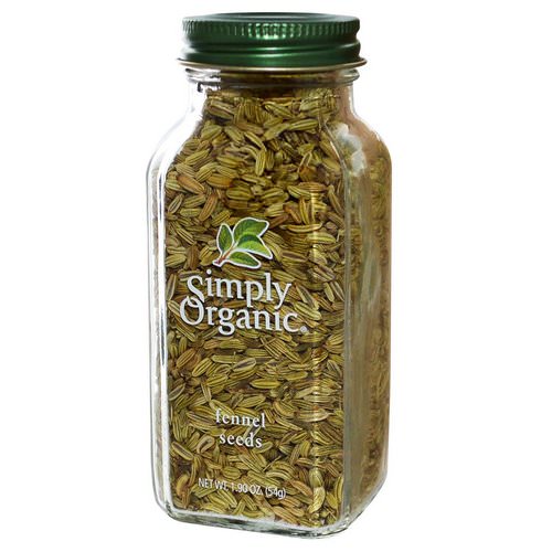 Simply Organic, Fennel Seeds, 1.90 oz (54 g) فوائد