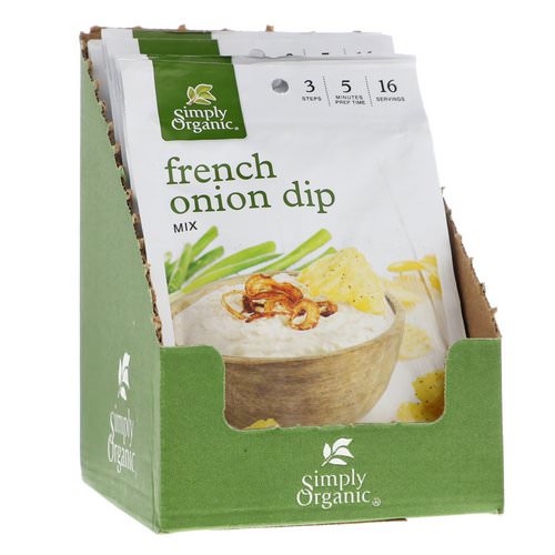 Simply Organic, French Onion Dip Mix, 12 Packets, 1.10 oz (31 g) Each فوائد